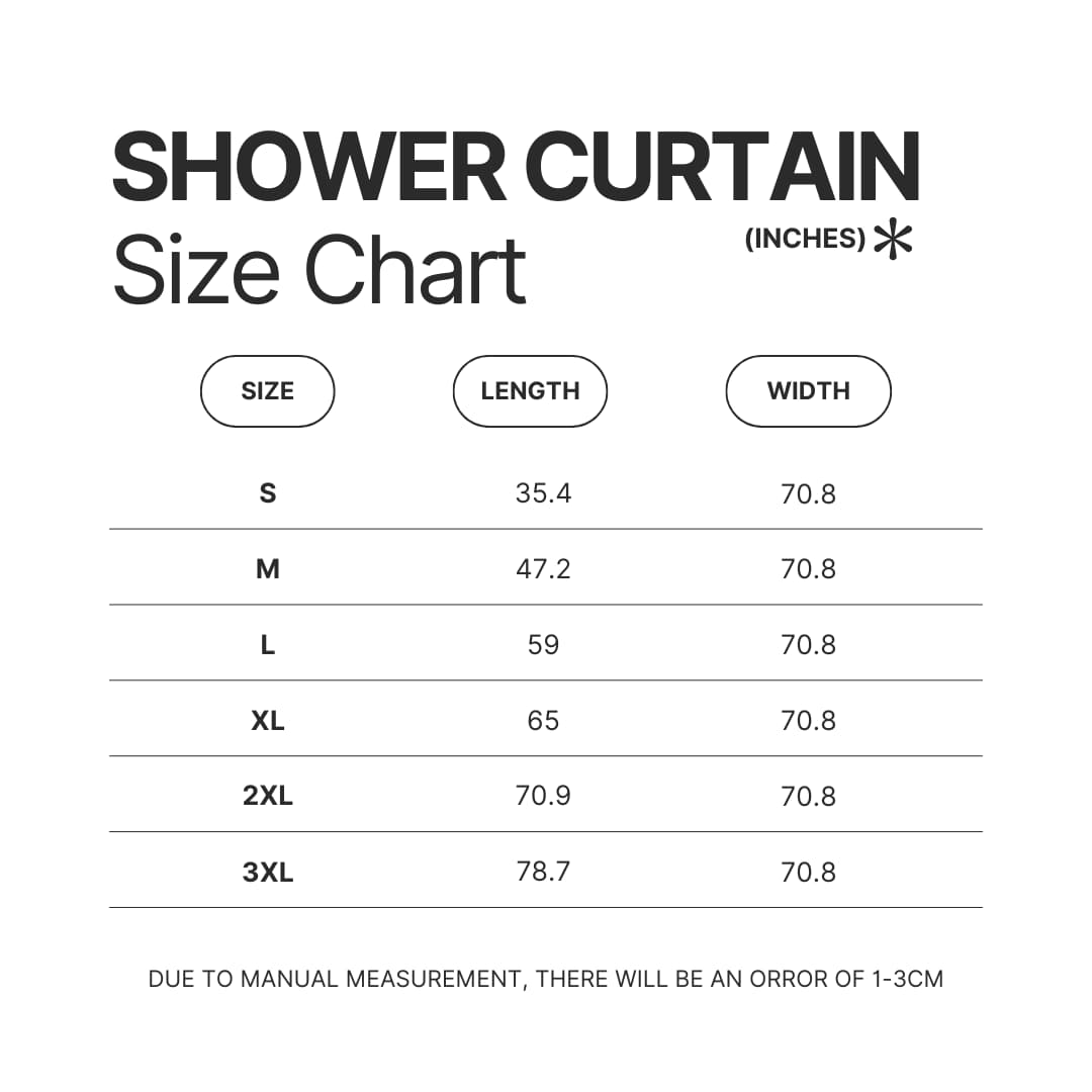 Shower Curtain Size Chart - Ranma ½ Store
