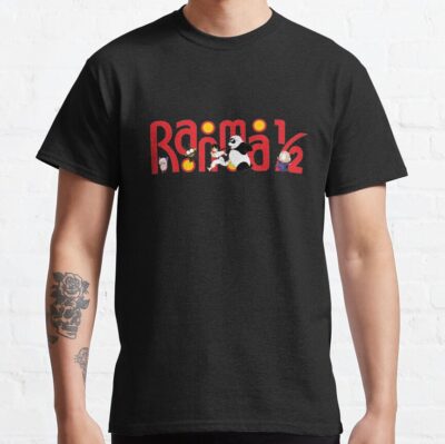 Ranma 1/2 Funny Logo Yellow Backround T-shirt