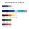 tank top color chart - Ranma ½ Store