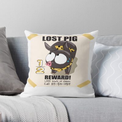 P Chan Ryoga Lost Pig Ranma 1/2 Throw Pillow