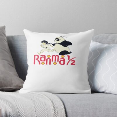 Ranma 1/2 Panda Run Throw Pillow