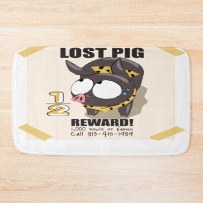 P Chan Ryoga Lost Pig Ranma 1/2 Bath Mat