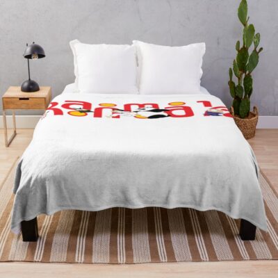 Ranma 1/2 Funny Logo Yellow Backround Throw Blanket