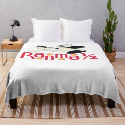 Ranma 1/2 Panda Run Throw Blanket