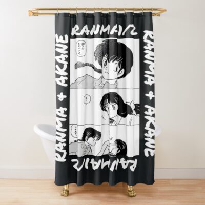 Ranma 1/2 Ranma X Akane Manga Shower Curtain
