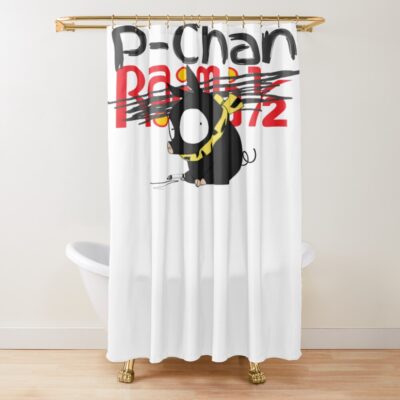 Ranma 1/2 Logo Blue Background Shower Curtain
