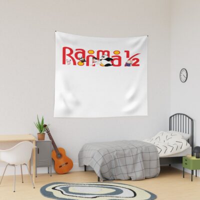 Ranma 1/2 Funny Logo Yellow Backround Tapestry