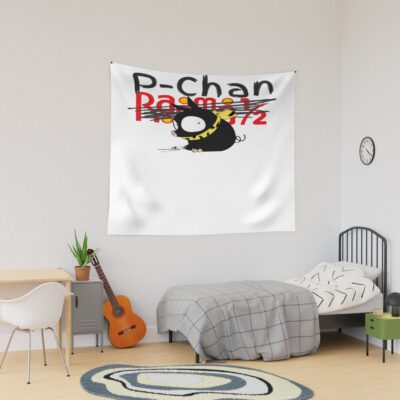 Ranma 1/2 Logo Blue Background Tapestry