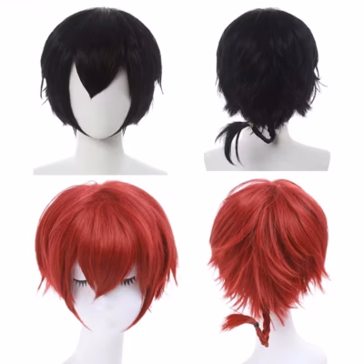 Ranma 1/2 Anime Character Wig Ranma Red & Black